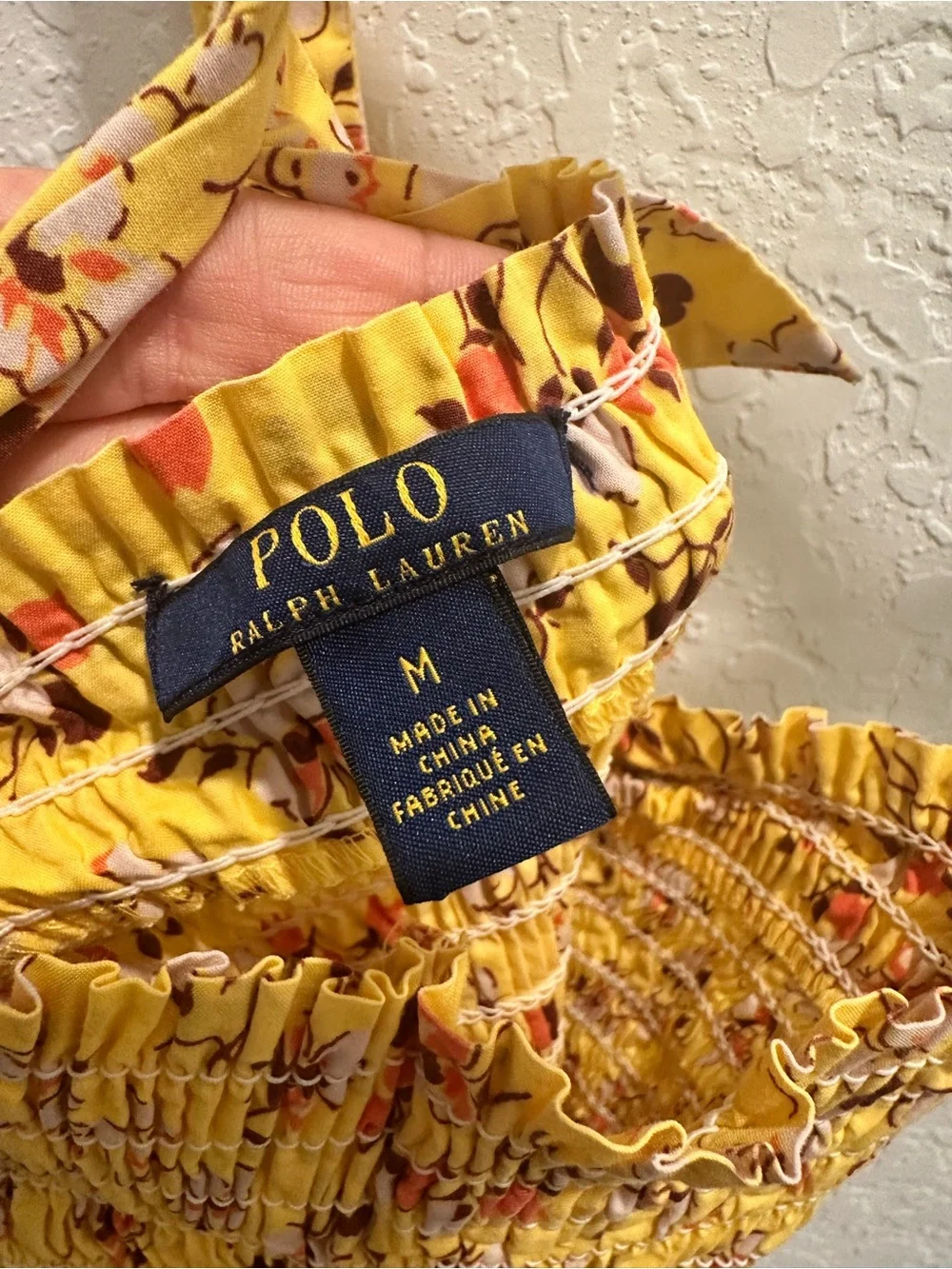 Polo Ralph Lauren Yellow Smocked Sundress